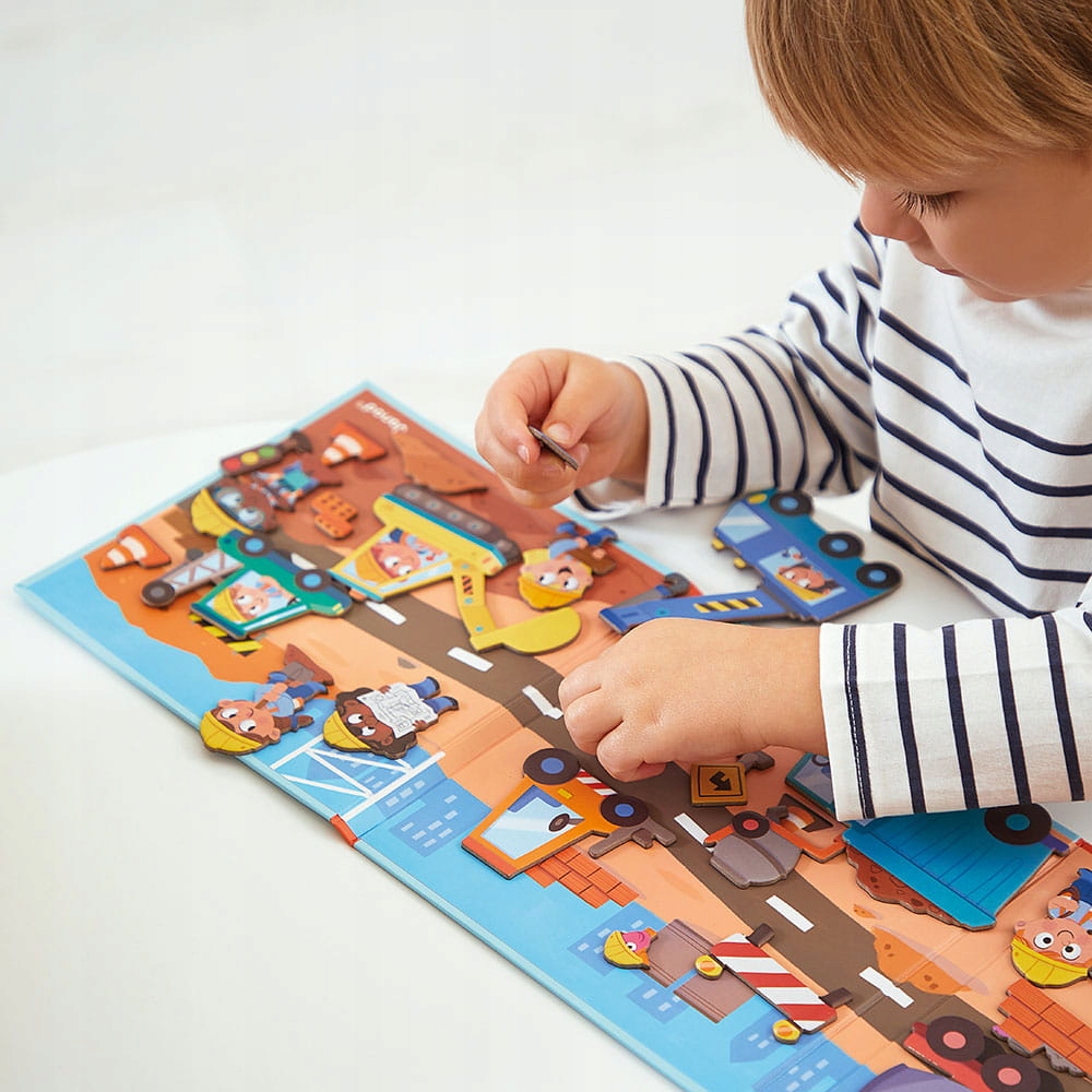 MAGNETYCZNA UKŁADANKA PLAC BUDOWY MAGNETI'STORIES 3+ JANOD Certyfikaty, opinie, atesty CE EN 71