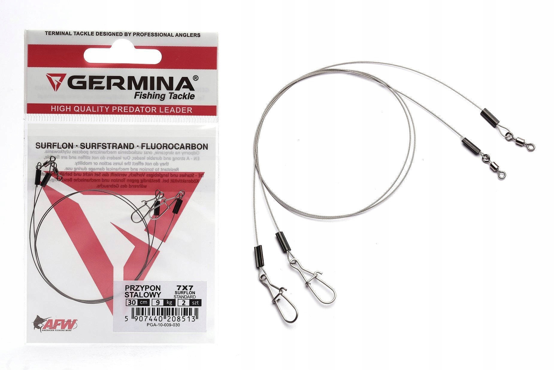 Przypon Stalowy Germina 7x7 Surflon 18kg-20,0 cm