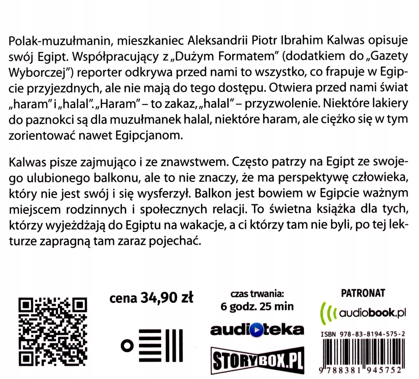 EGIPT: HARAM HALAL - PIOTR IBRAHIM KALWAS [AUDIOBOOK] Stan opakowania oryginalne