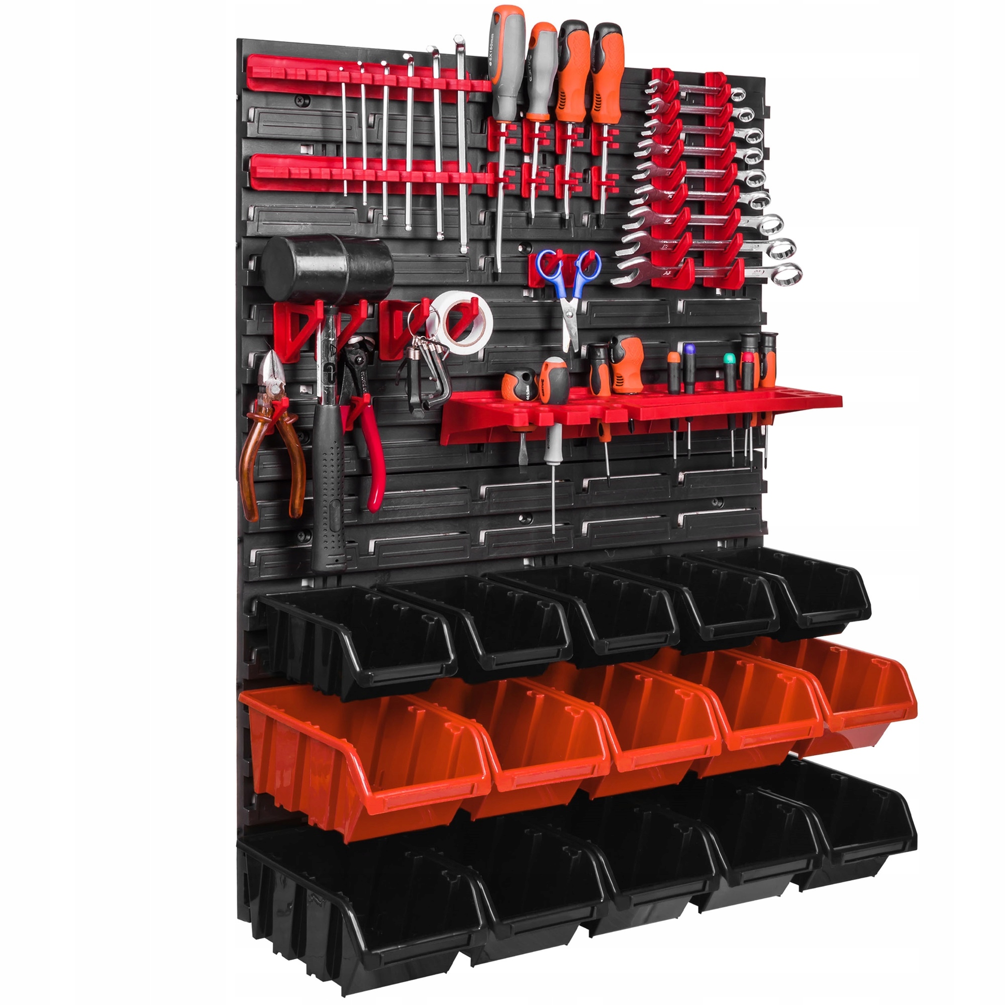 Nástrojová deska 58 x 78 cm, dílenská stěna, 15 záchodů, garáž, regál