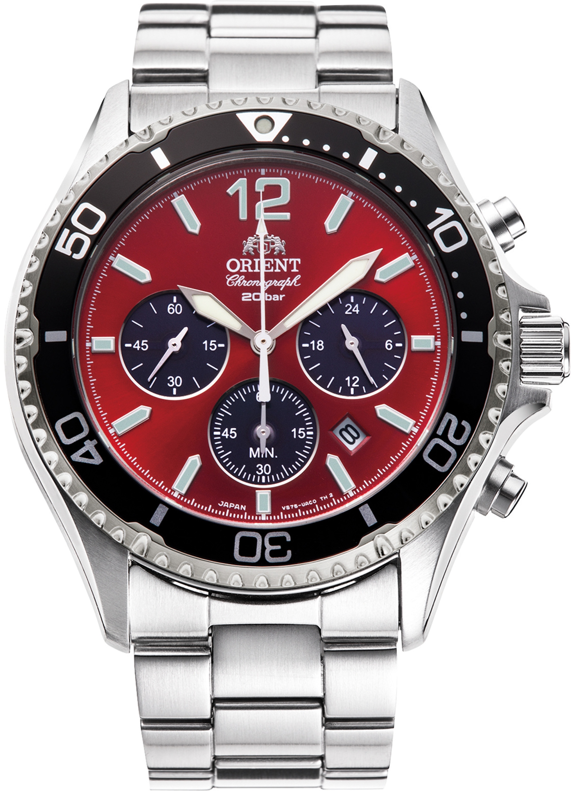 Nový Originální Pánské Hodinky Orient Mako Solar RA-TX0207R10B Chronograf