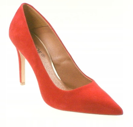 Fabio Fabrizi 785N Červené Semišové Lodičky Vel