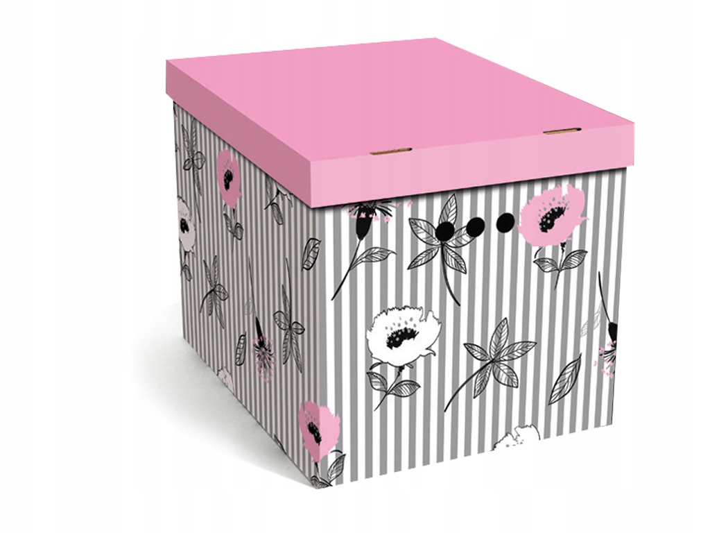 Полезная коробка XL картонные коробки цветы розовые