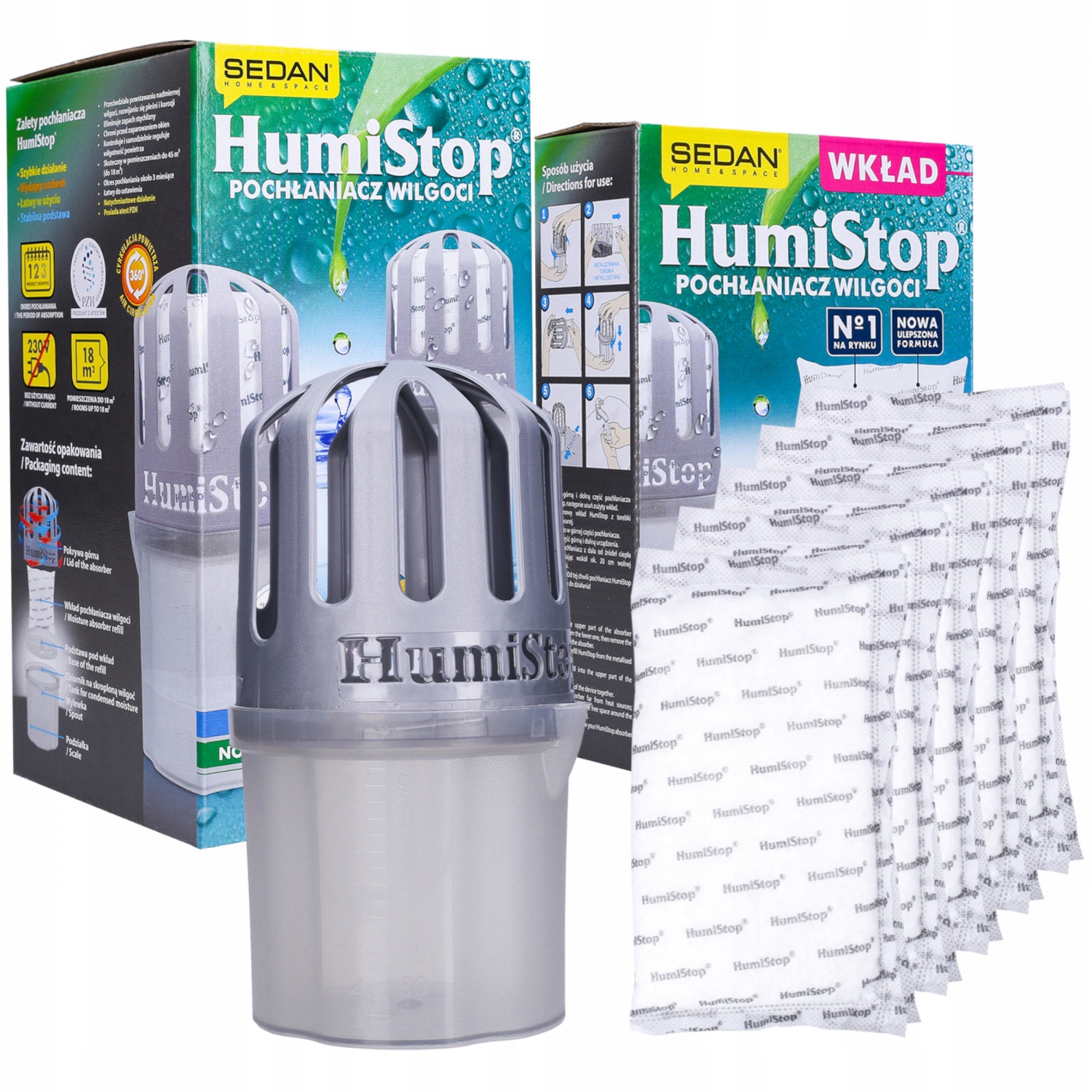 POCHŁANIACZ WILGOCI ''HUMISTOP'' z 5 WKŁADAMI