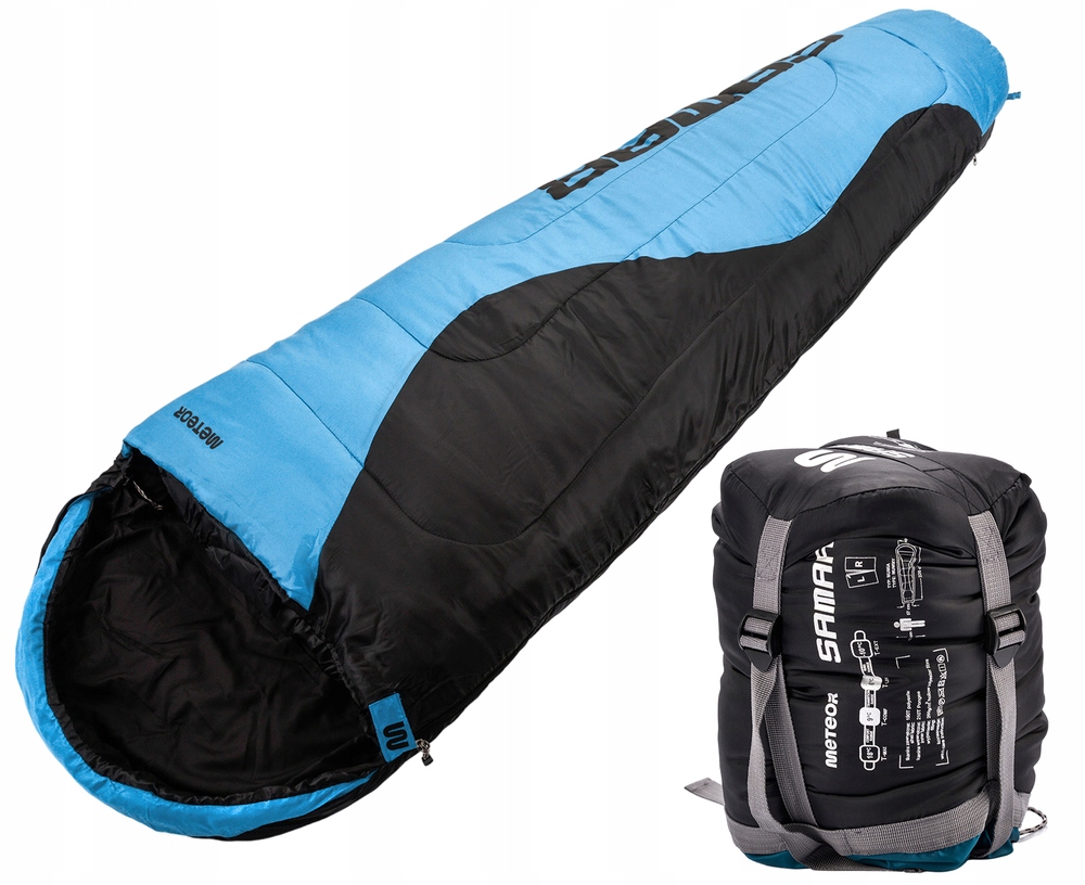 Śpiwór Turystyczny Mumia Z Kapturem 220x75 cm