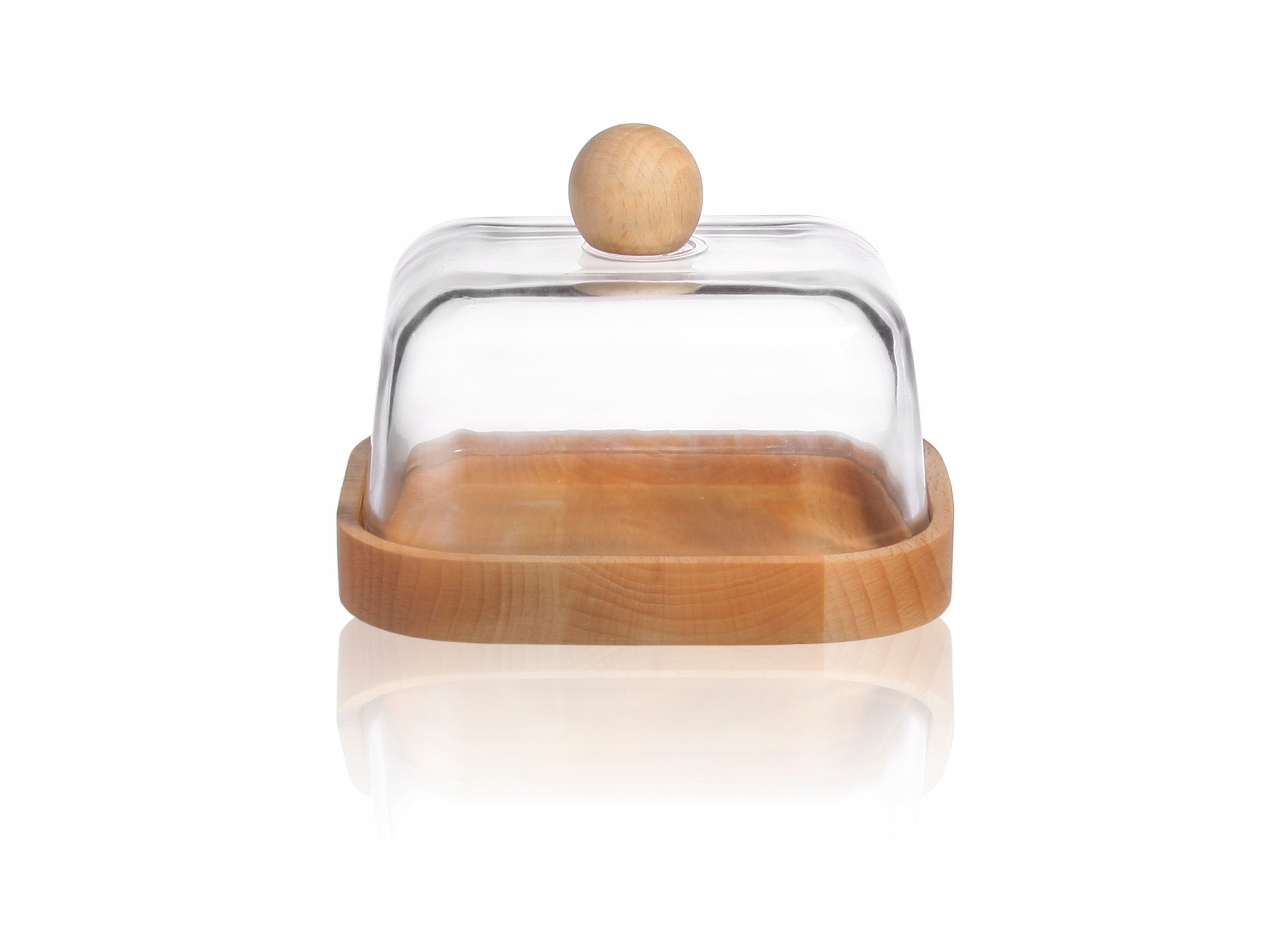 Maselniczka maselnica drewniana pojemnik na masło Marka Glasmark