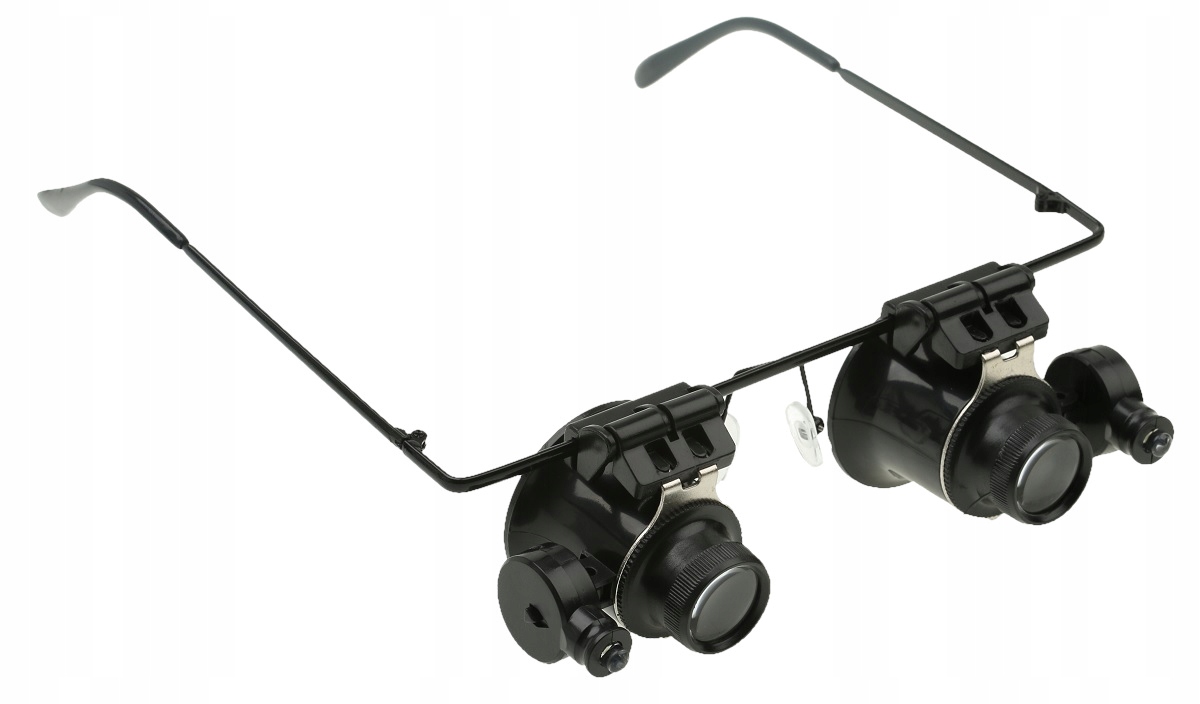 OKULARY ZEGARMISTRZOWSKIE LED LUPA POWIĘKSZAJĄCE