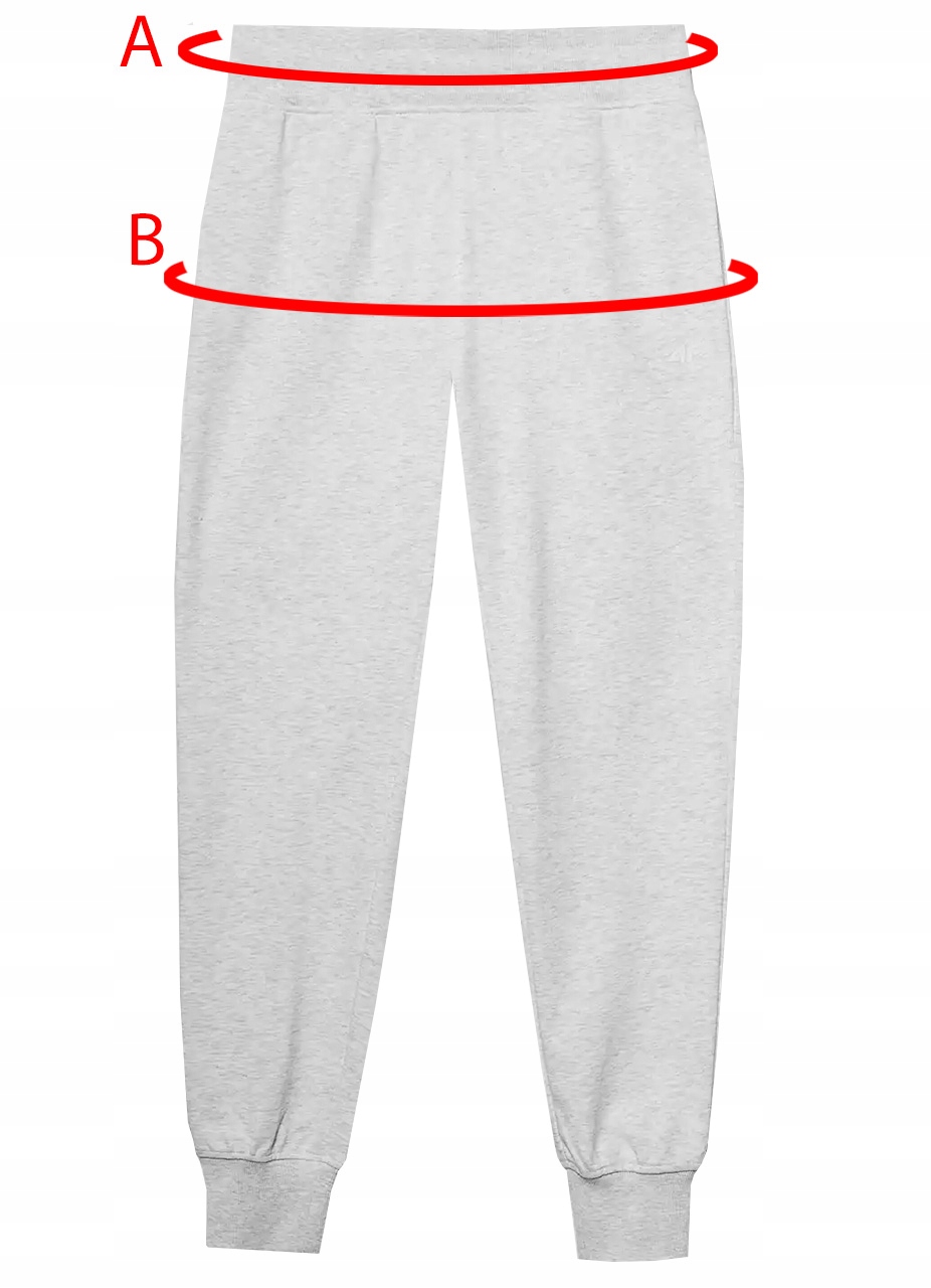SPODNIE DAMSKIE 4F DRESOWE SPORTOWE JOGGERY F606 DRESY NA CO DZIEŃ M Stan (wysokość w pasie) średni