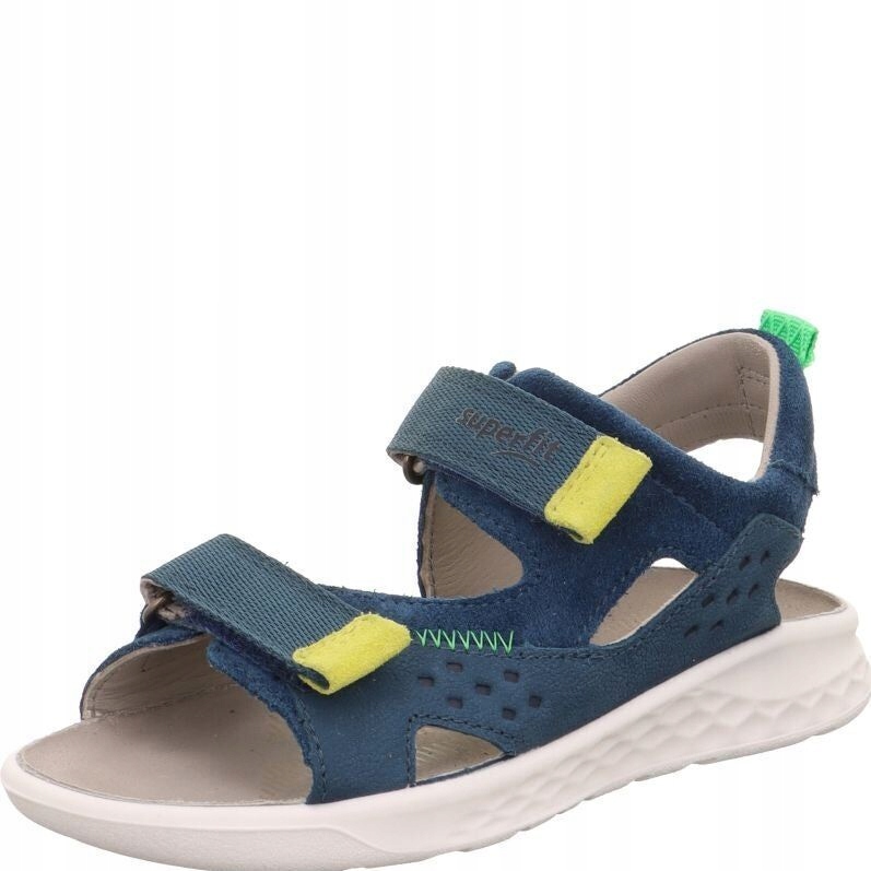 Superfit Lagoon MIDI 1-001041-8000 sandały sandałki Blau Gelb skóra r 28