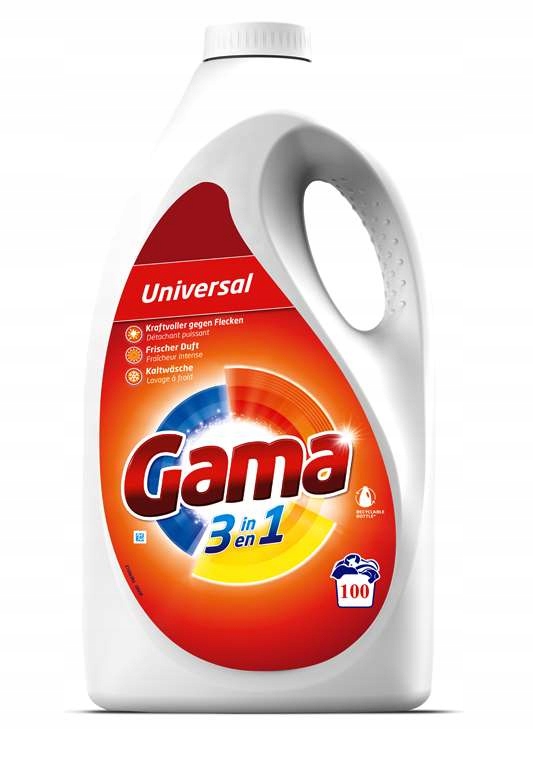 Levně Gama Gel na praní 4500 ml 100 Praní 3v1 Universal
