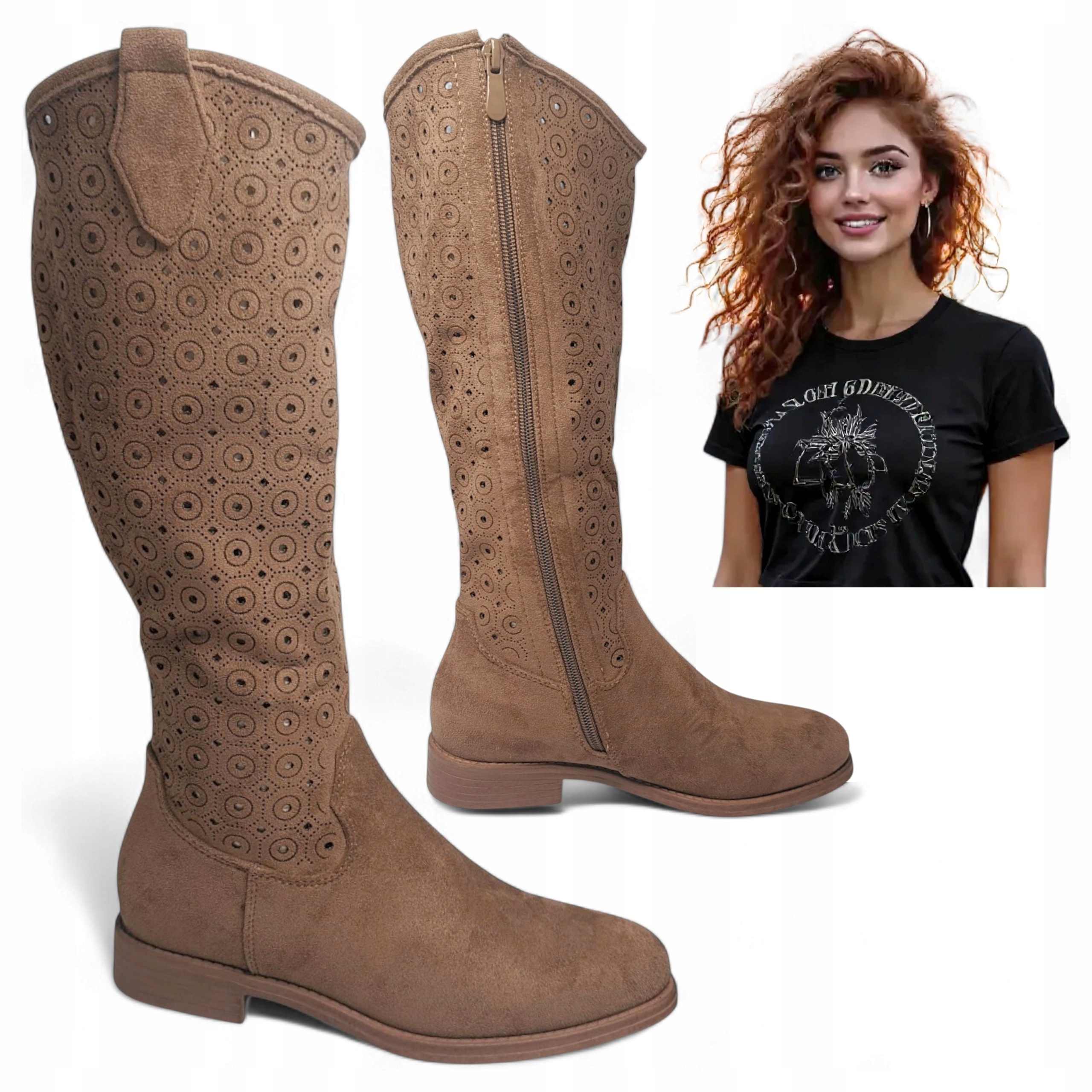 39 Barski Dámské vysoké Kovbojské Boty Podzimní kotníkové Kotníkové Boty s nízkým podpatkem, módní