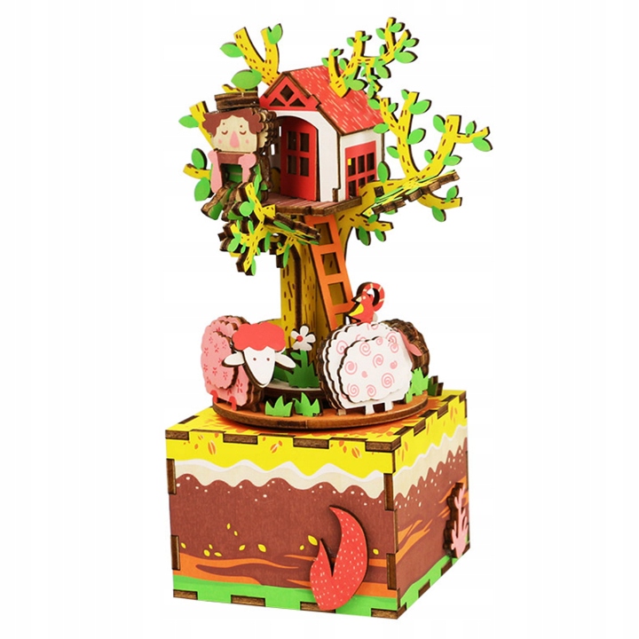 Robotime Pozytywka Domek na Drzewku Puzzle 3D