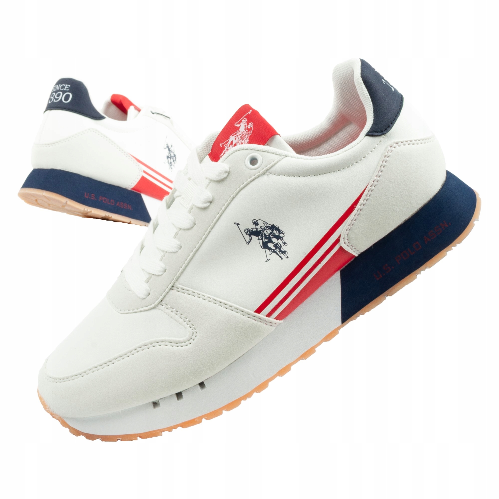 Pánské sportovní tenisky U.s Polo Assn vel.46, módní, pohodlné, bílé