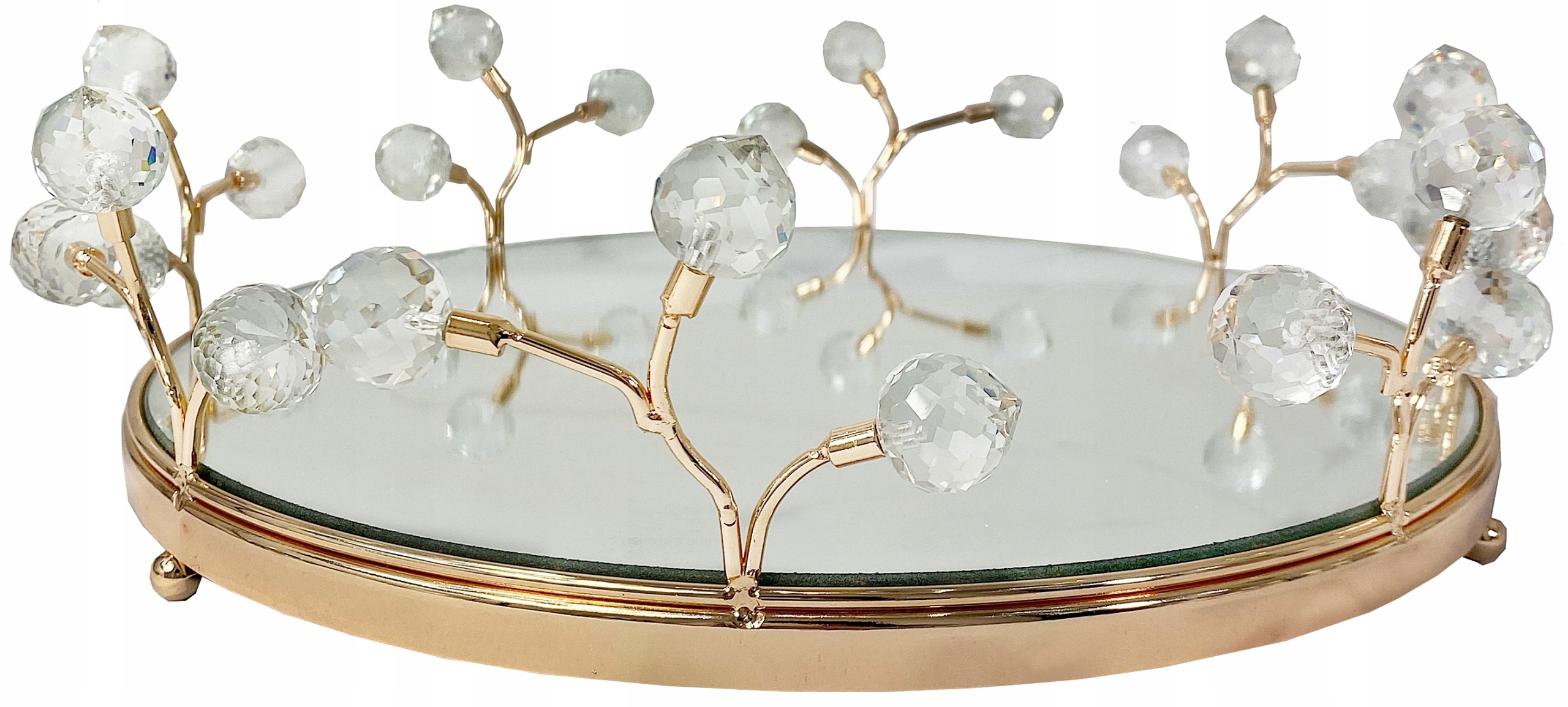 Zrcadlový podnos zlatý kulatý Ø 30 cm WYS042/30