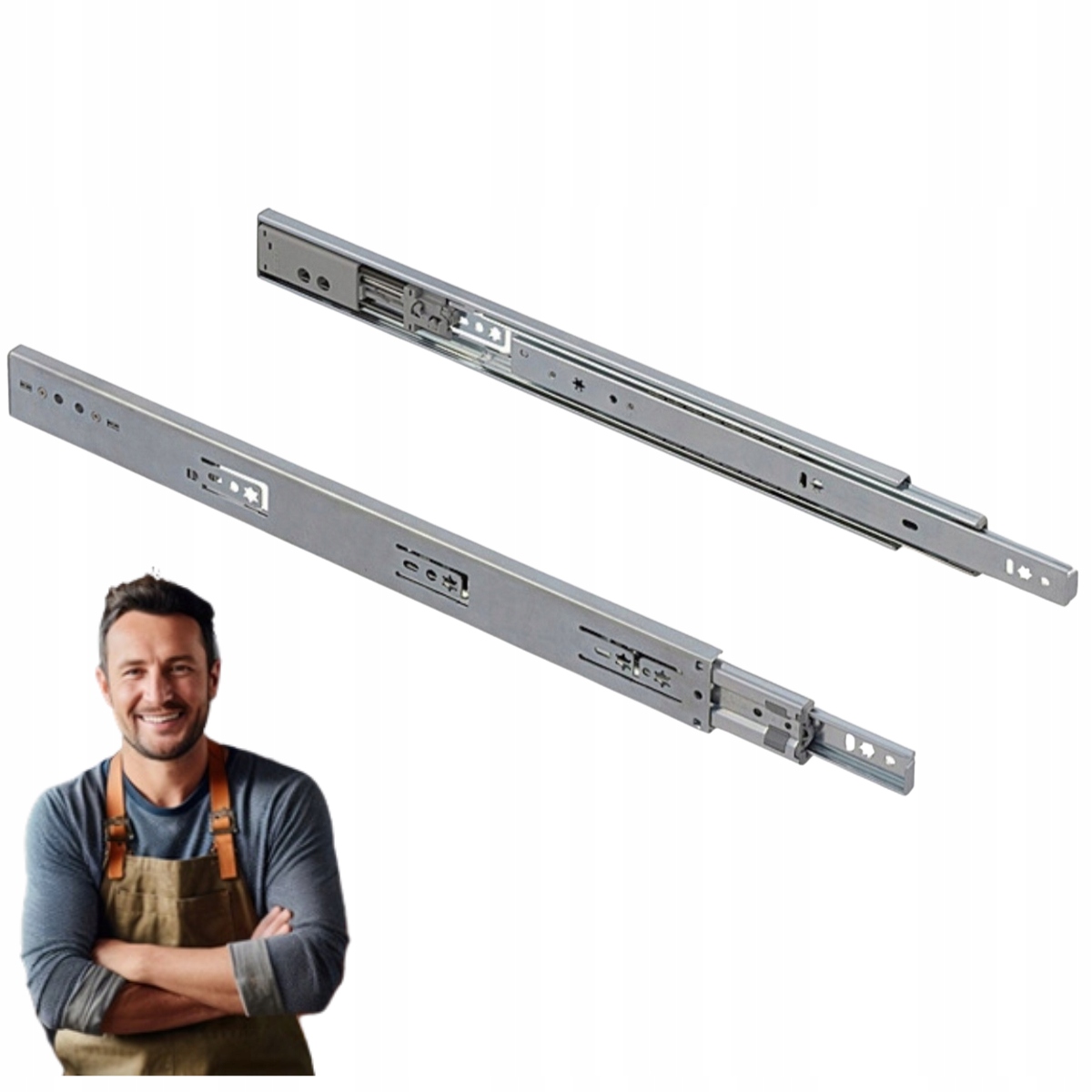 Prowadnice do Szuflad Kulkowa HAFELE 450 mm PUSH TO OPEN 422.02.384