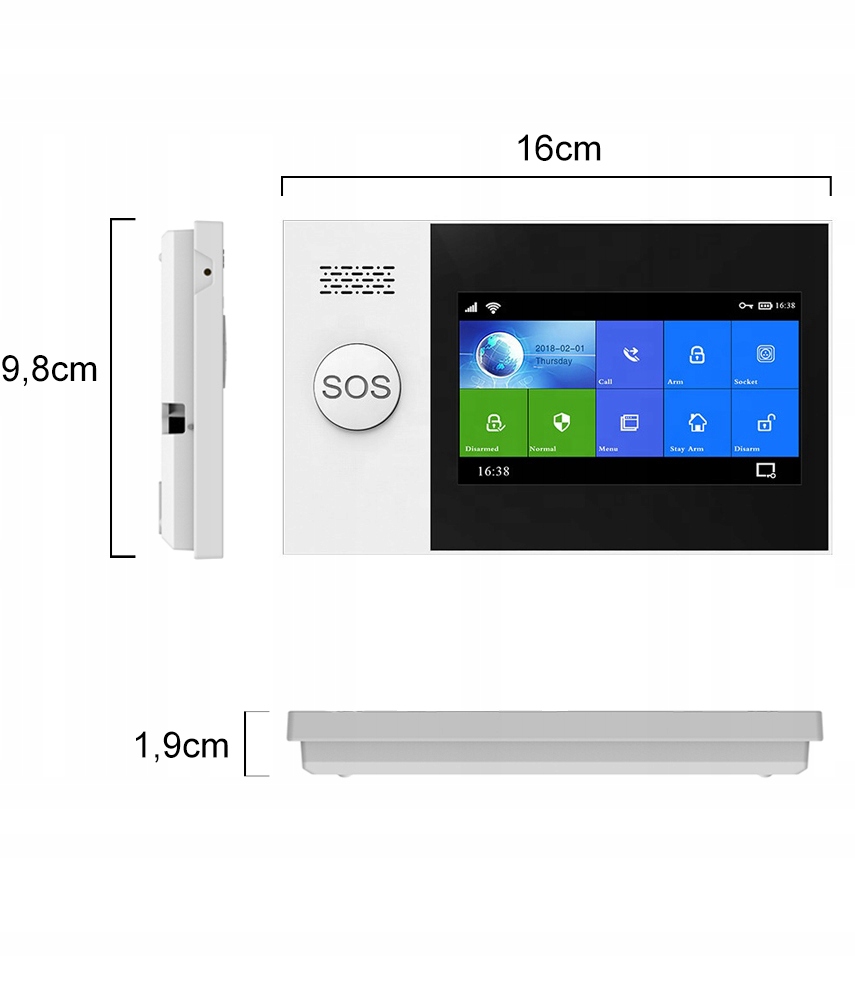 Bezprzewodowy alarm GSM WiFi syrena bezpr. TUYA PL Kod producenta HAX007 R1+bez
