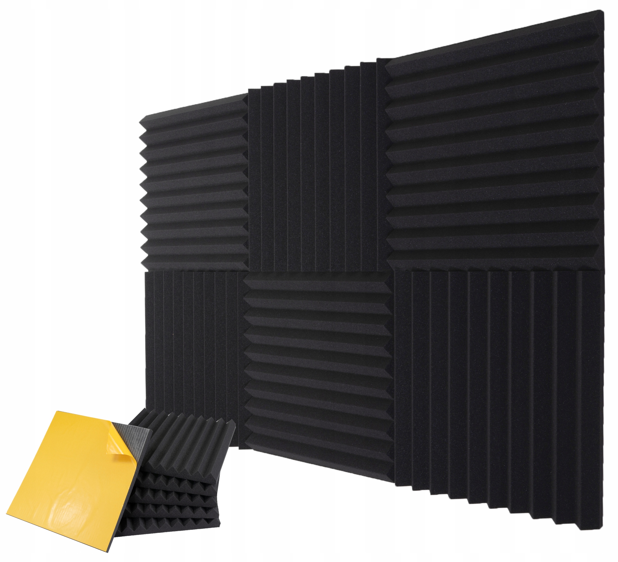 Sada akustických a dekoračních panelů 1x1,5 m Kliny Samolepící komplet