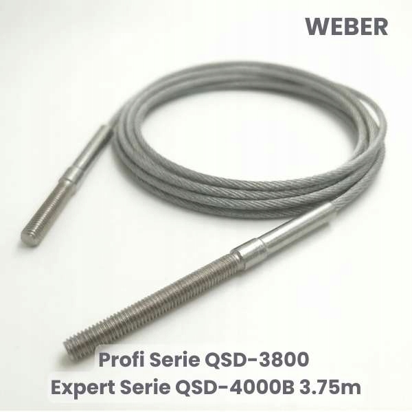Náhrada Weber: Oceľové zdvíhacie lano Profi QSD-3800, QSD-4000B.