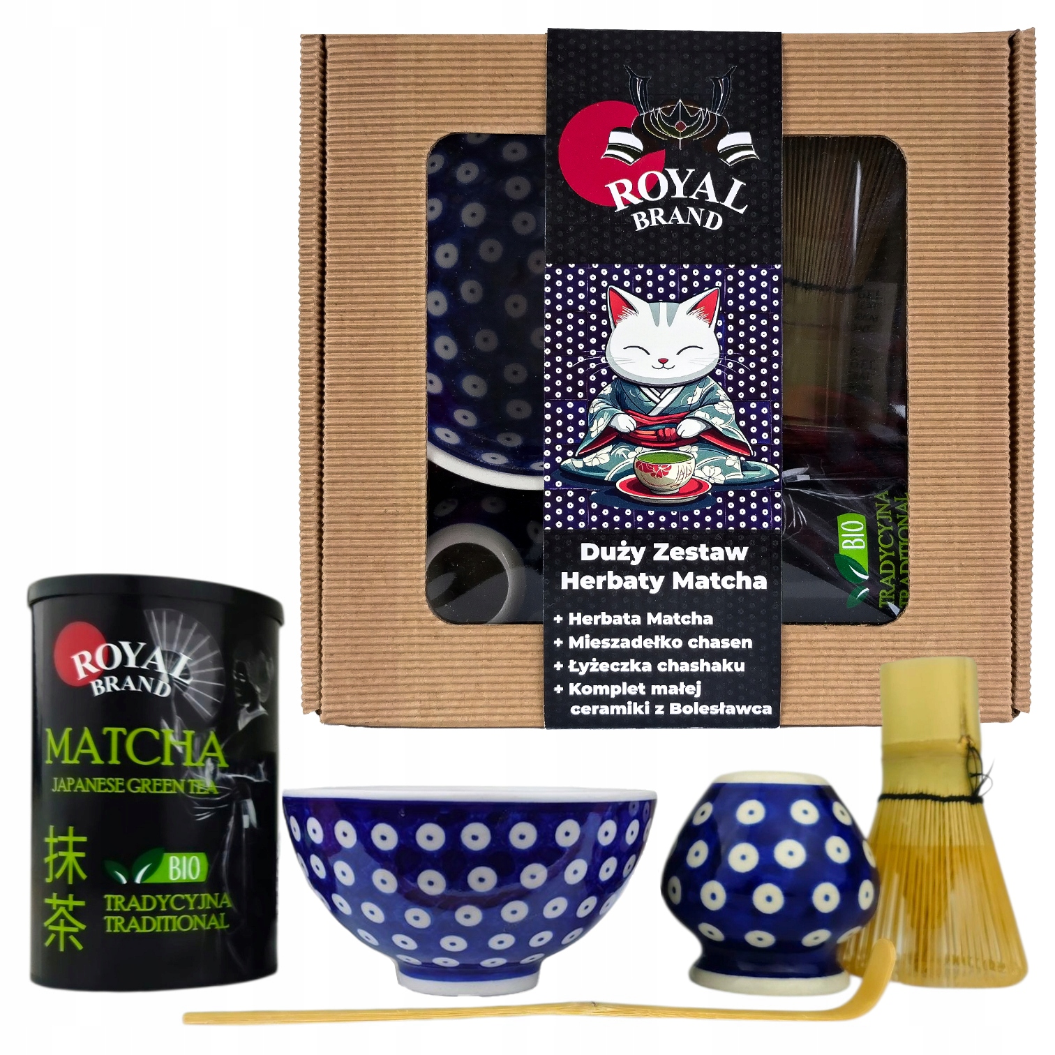 Levně Japonská tradice – polská keramika – sada na vaření Matcha s Boleslaví