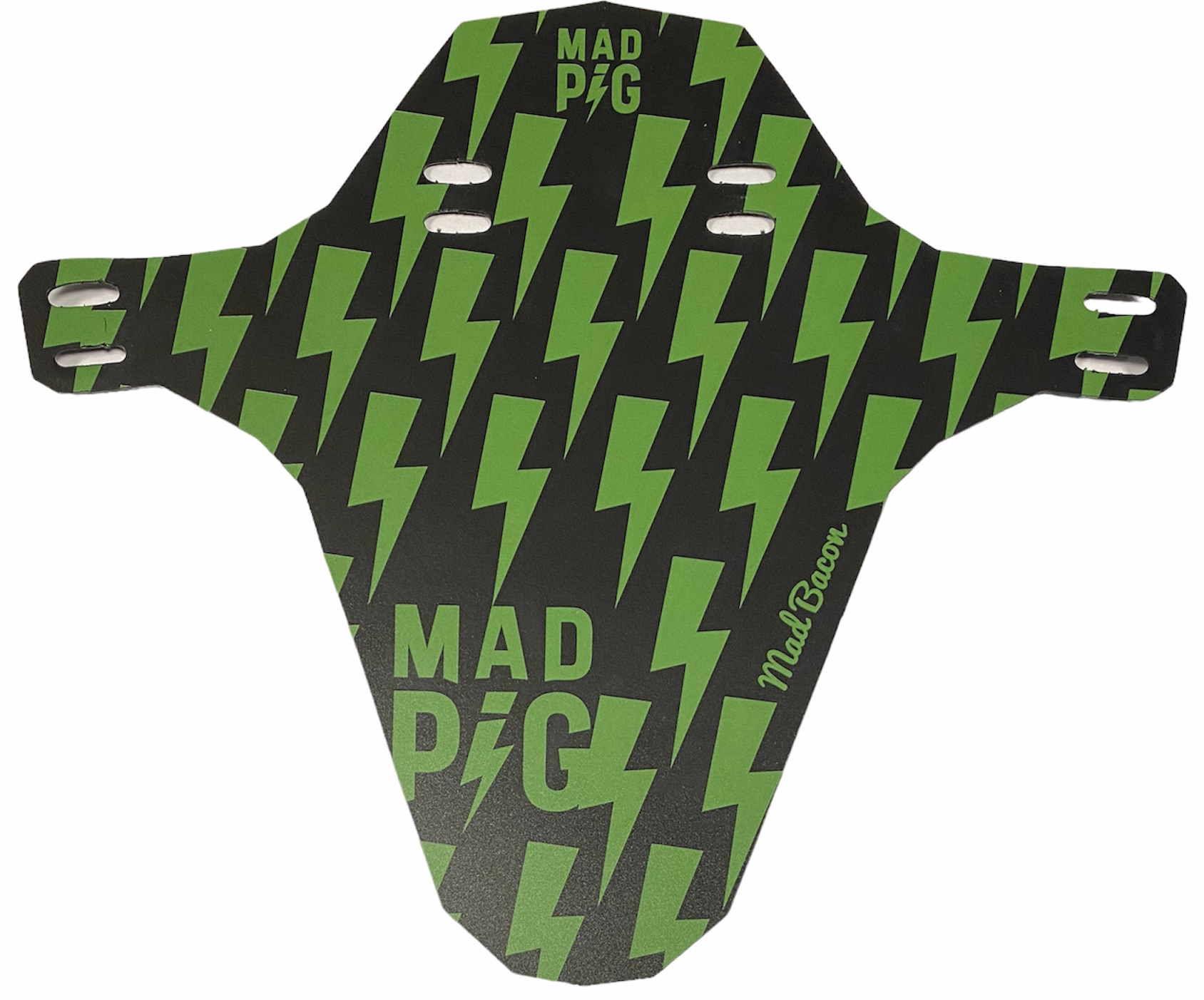 Błotnik Rowerowy Przedni Mad Pig Bacon Green Rzep Mtb Enduro Zielony