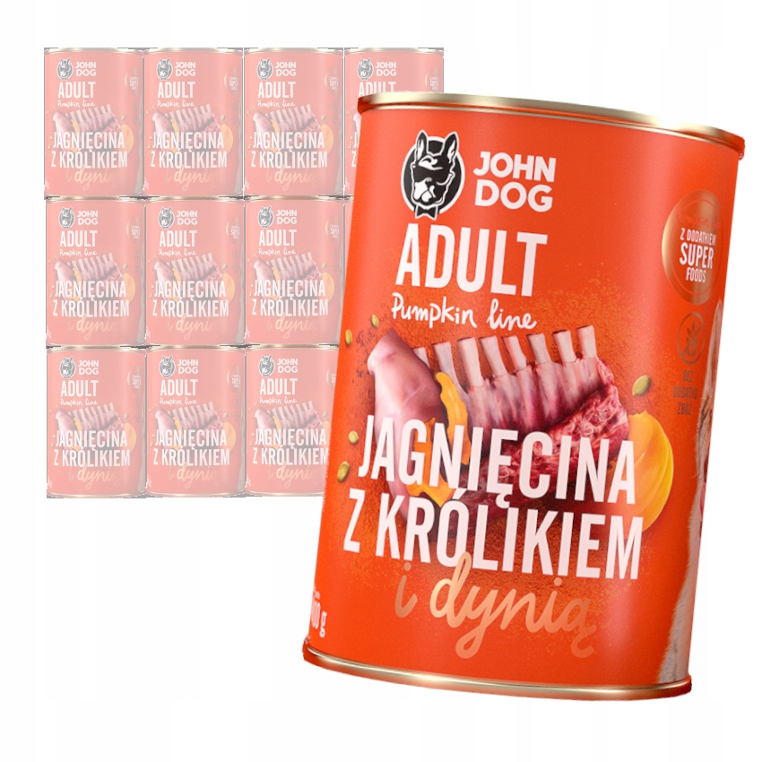 Levně John Dog Jehněčí S Králíkem Krmivo Psa 12x400g