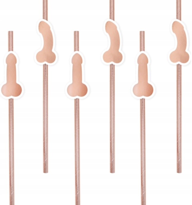 

Słomki Penisy Na Wieczór Panieński Rose gold 8 szt