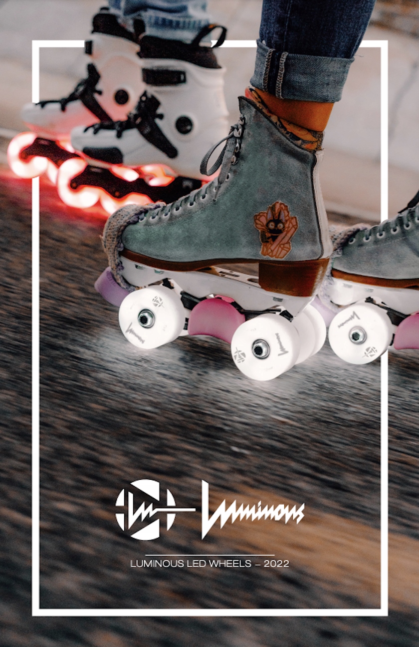 ŚWIECĄCE KÓŁKA DO ROLEK LUMINOUS LED 90MM/85A 4SZT Materiał PU