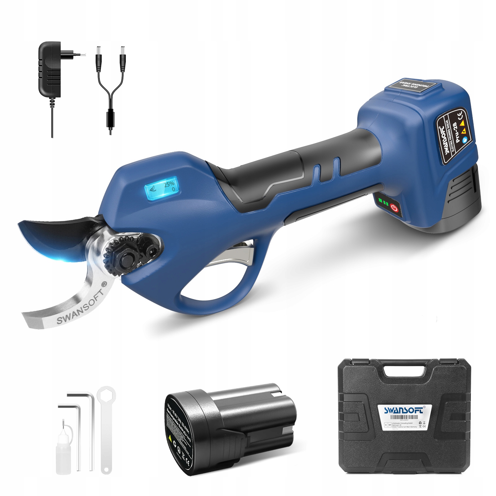 Elektrické záhradnícke nožnice Swansoft , 16,8 V akumulátorové nožnice do sadu a záhrady PRU28
