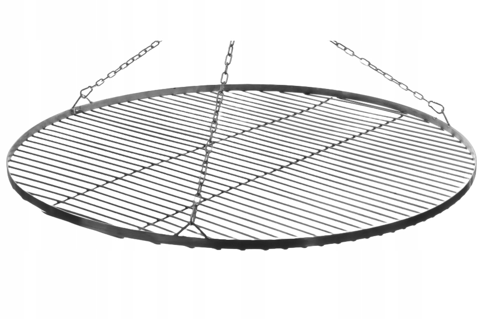 Nierdzewny Ruszt Do Grilla 80 CM Okrągły Wiszący Inox XXXL 2 X Wzmocnienie