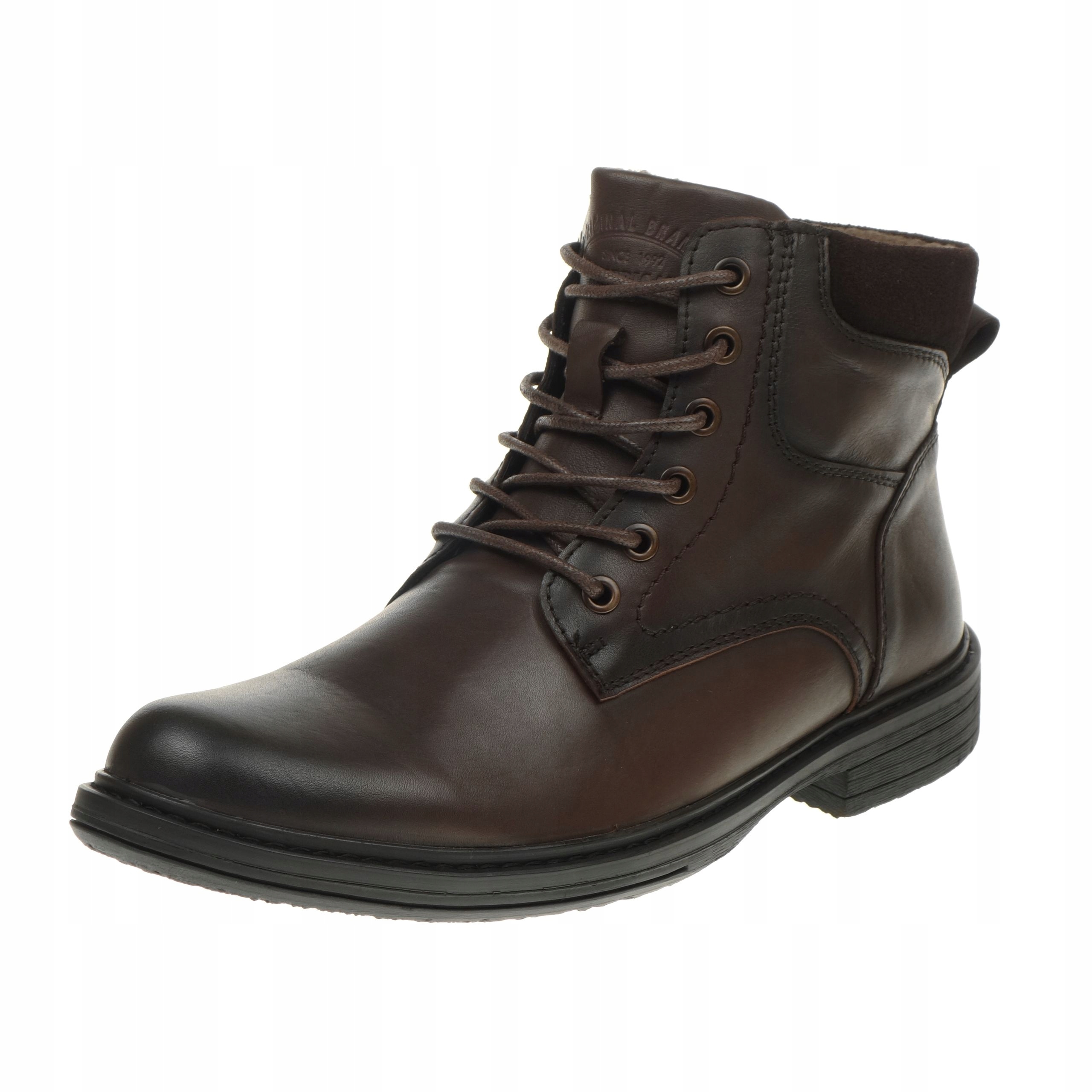 Pánské zateplené boty American Zimní boty Kůže Zip 41