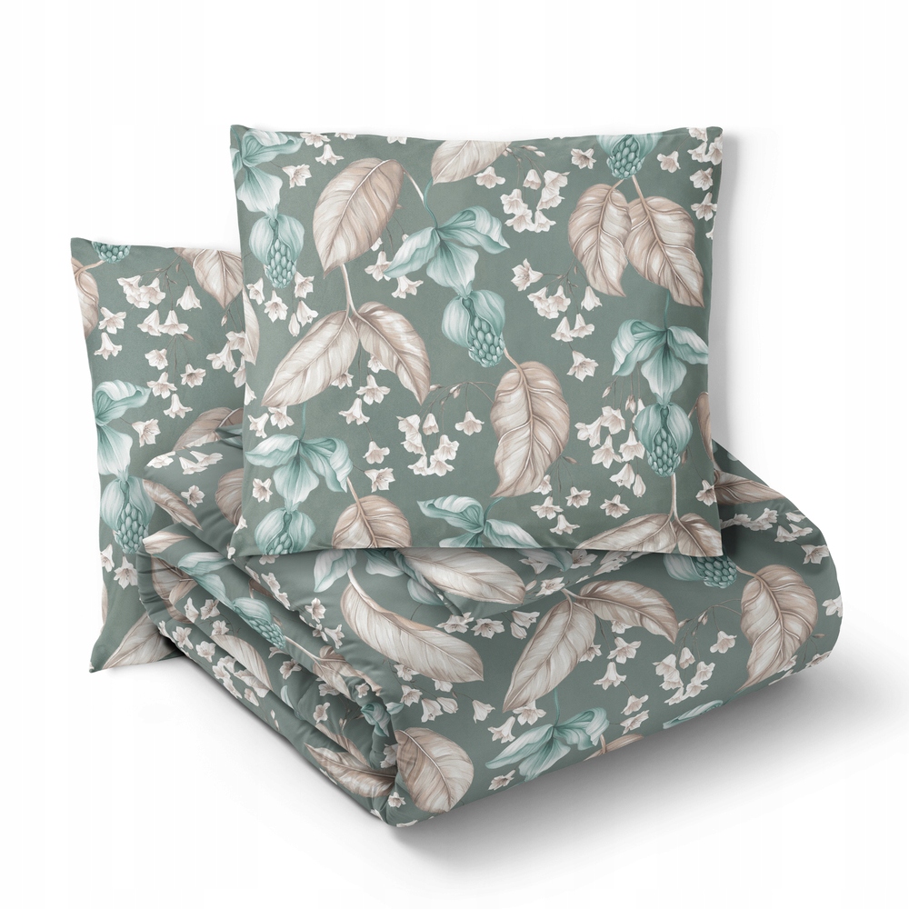 Sada Povlečení 160x200 2x 70x80, 100% Bavlna, 140 g/m2, vzor: Puový květ