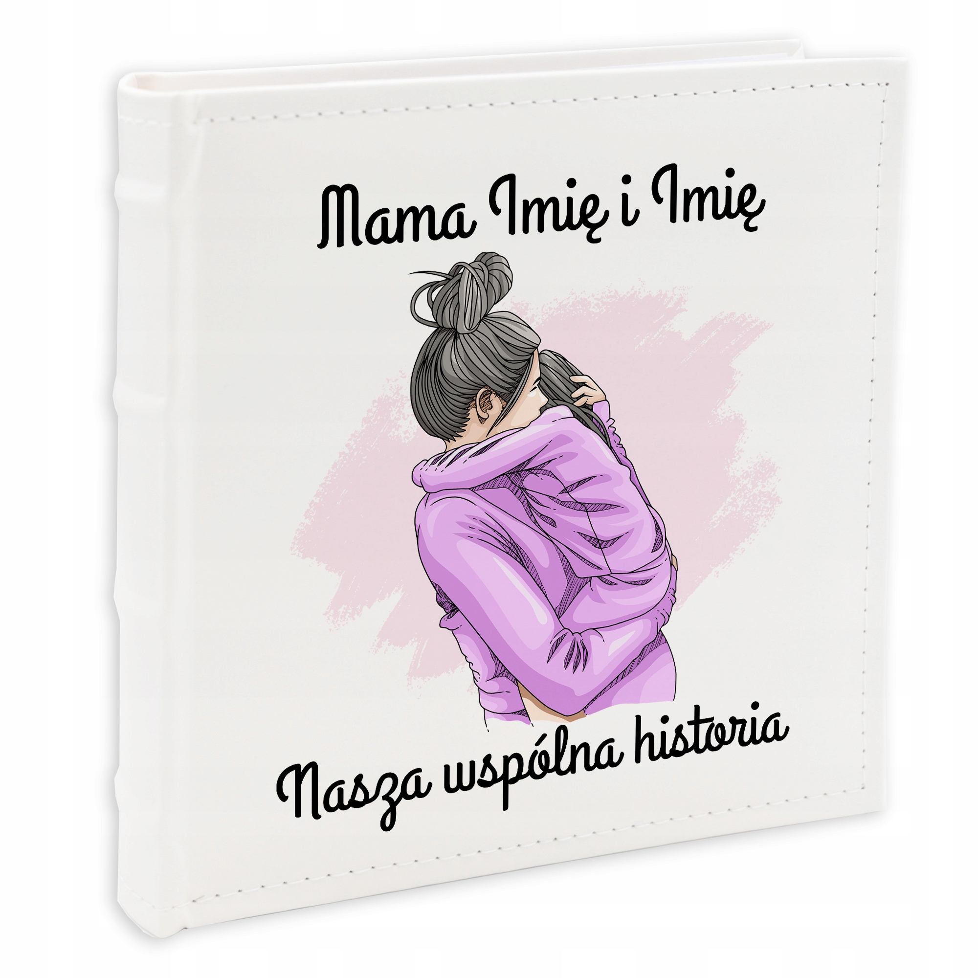 Šité kožené album na fotografie Dárek pro maminku