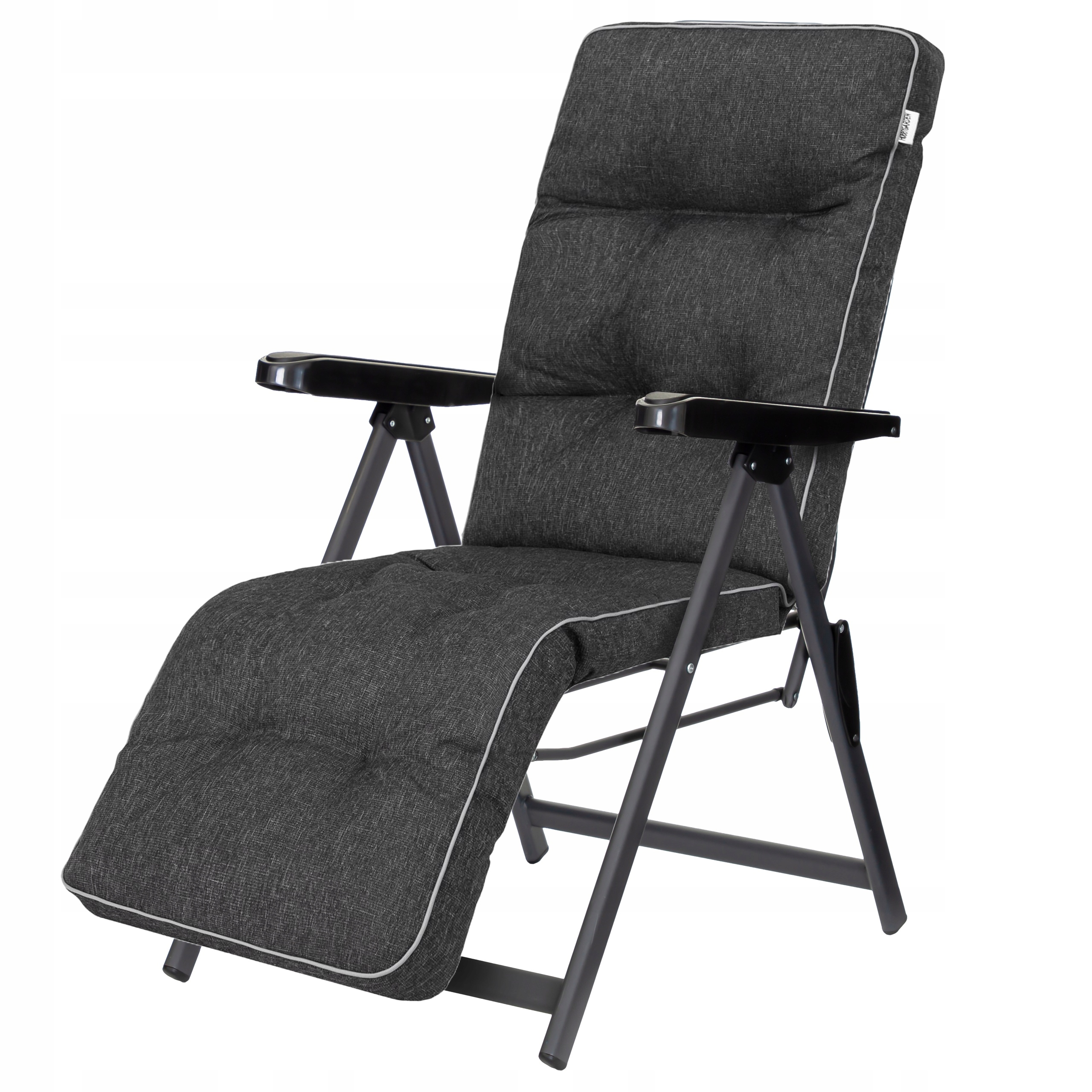 Skladací záhradný ležadlo s vankúšom plážové kreslo s reguláciou Hobbygarden