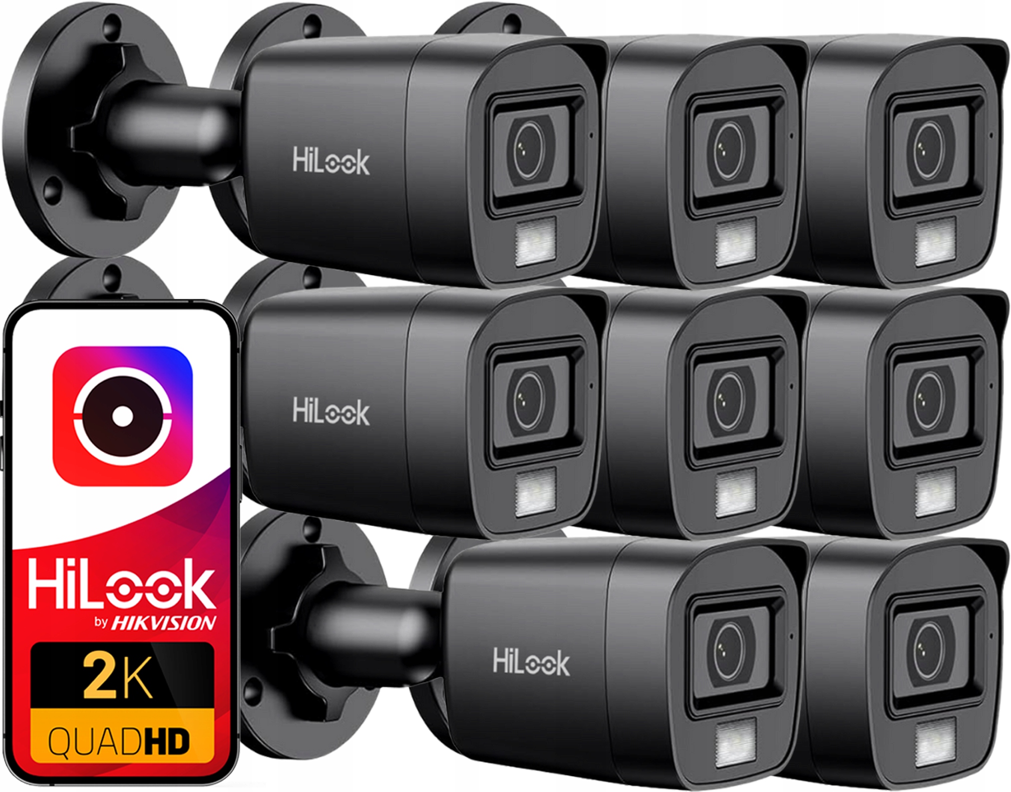 Vonkajšia kamera x8 8Mpx Tvi Ahd TVI-B8M-20DL Black HiLook od spoločnosti Hikvision