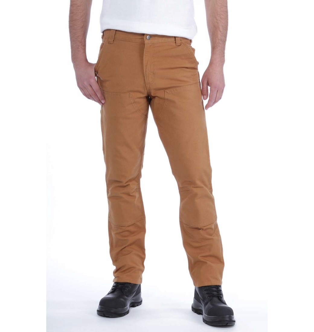 Kalhoty Carhartt Stretch Duck Double Front Brown