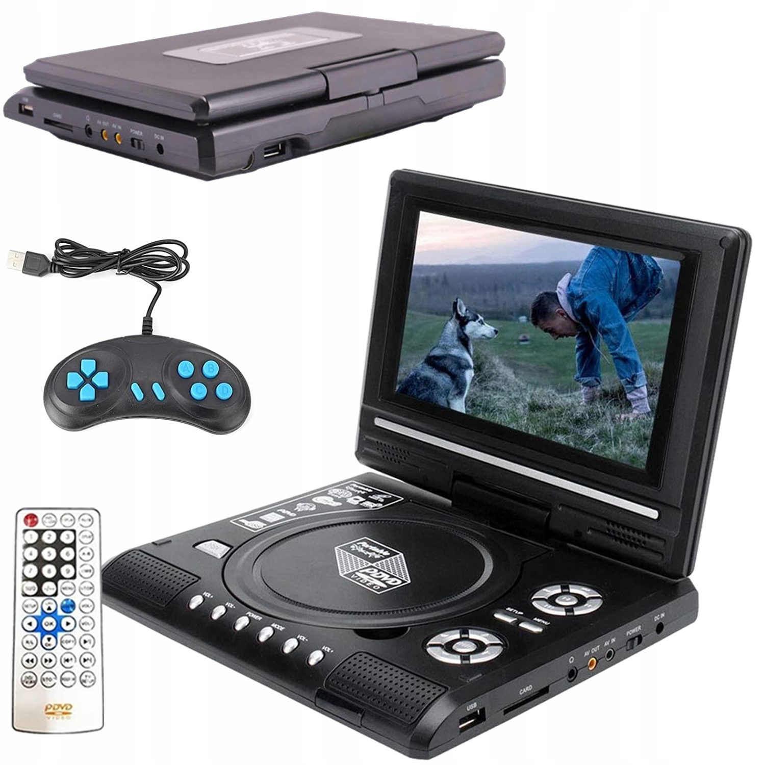 DVD Přehrávač S Panoramatickou Obrazovkou O Úhlopříčce 7,8 Palce 16:9 A Úhlem Otáčení