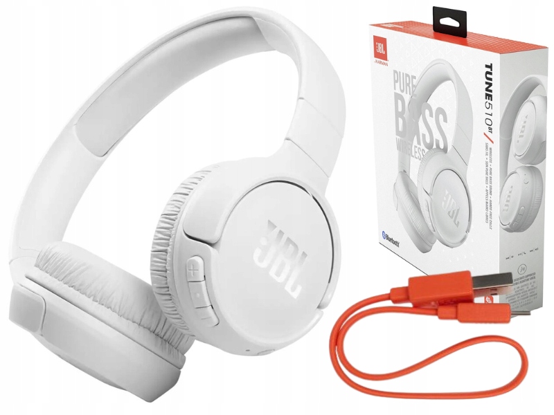 

Słuchawki Bezprzewodowe Nauszne Jbl 510BT Białe