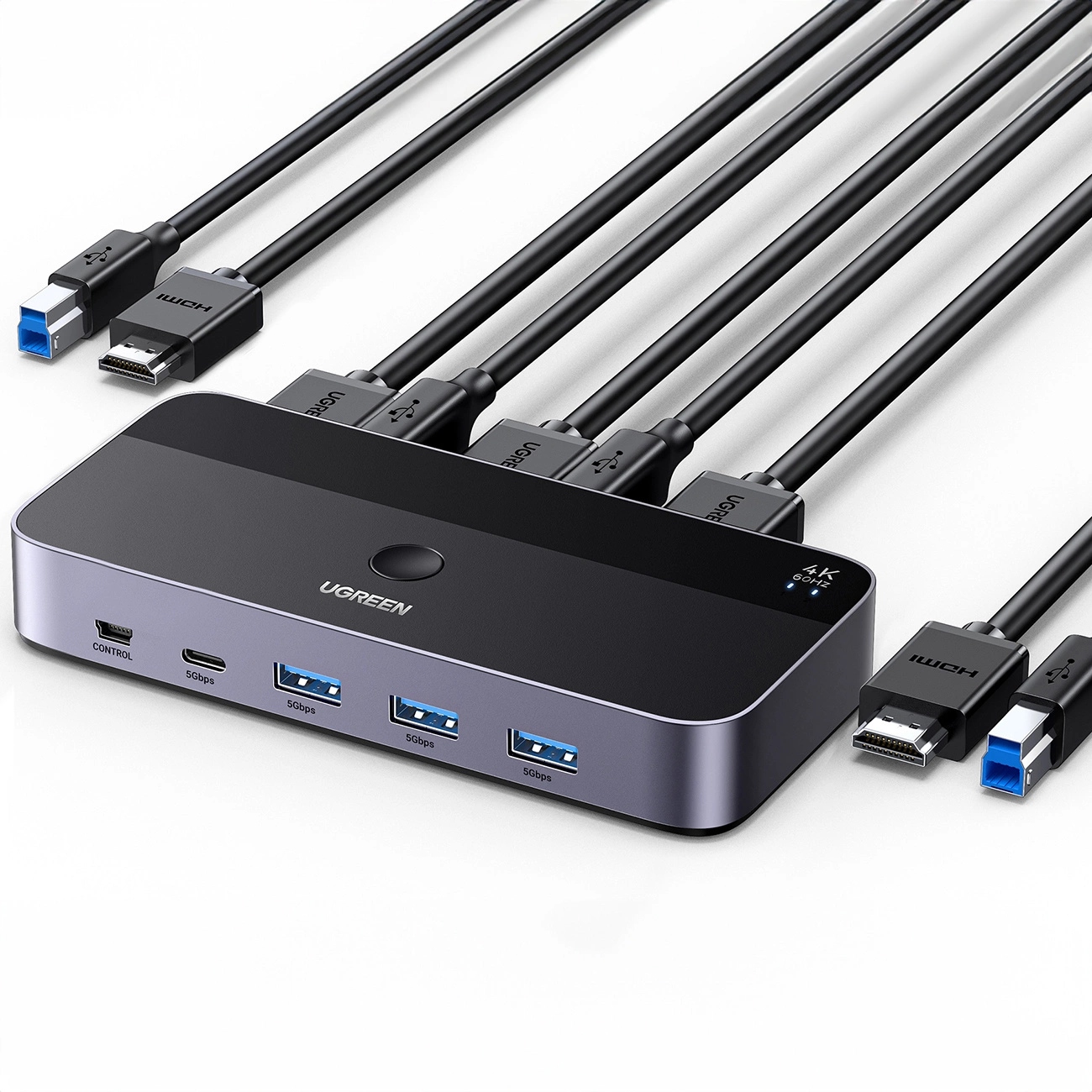 Kvm přepínač Ugreen CM664 Hdmi switch 2v1 černý