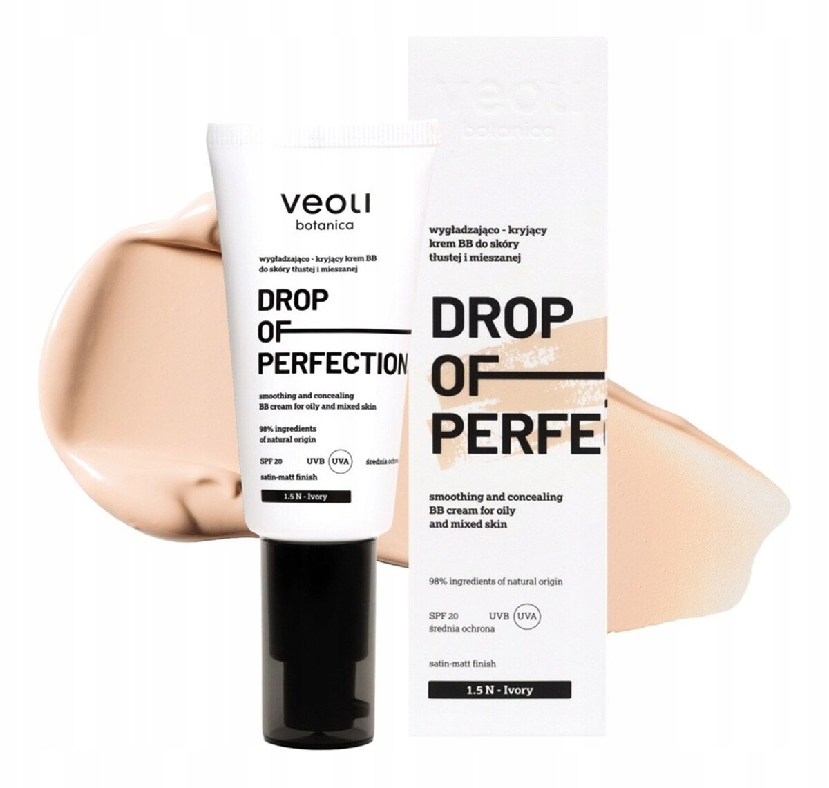 Veoli Botanica Drop Of Perfection Bb krém pro mastnou pleť 1.5 n ivory 30 ml