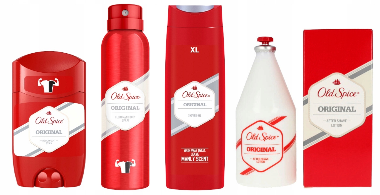 OLD SPICE ORIGINAL ZESTAW A/S +SZTYFT+SPRAY+ŻEL400
