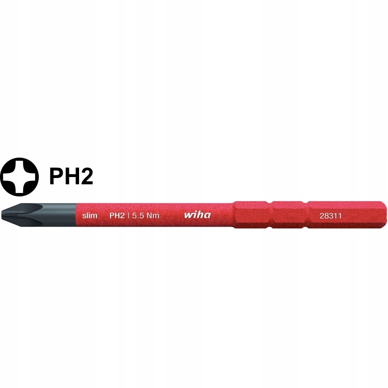 

Wiha bit wymienny Phillips PH2x75 mm slimBit 34584