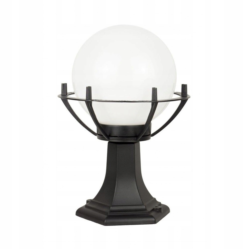 

lampa ogrodowa stojąca kula w koszyku