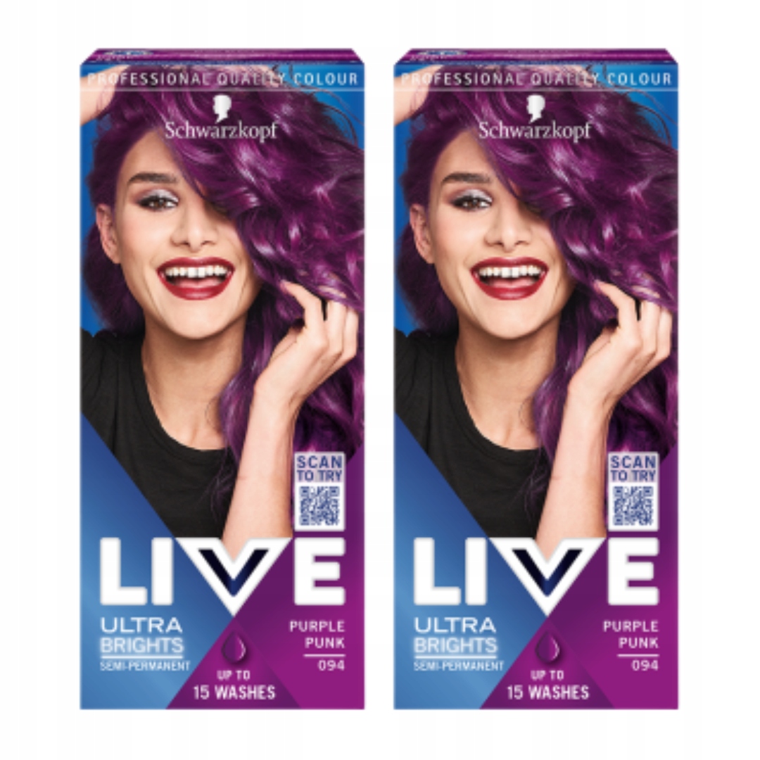 Schwarzkopf Farba włosów fiolet 094 Purple Punk x2