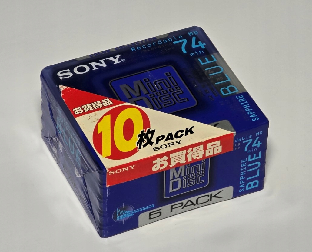 Minidisc Sony Sony 5MDW74KL Sapphire Blue 74 Minute MiniDisc 5 Disket