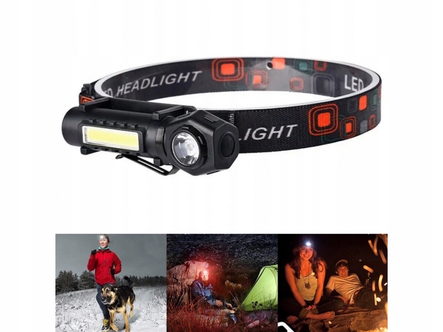 LATARKA CZOŁOWA NA GŁOWĘ CZOŁÓWKA TAKTYCZNA MAGNES Cechy dodatkowe ładowanie USB