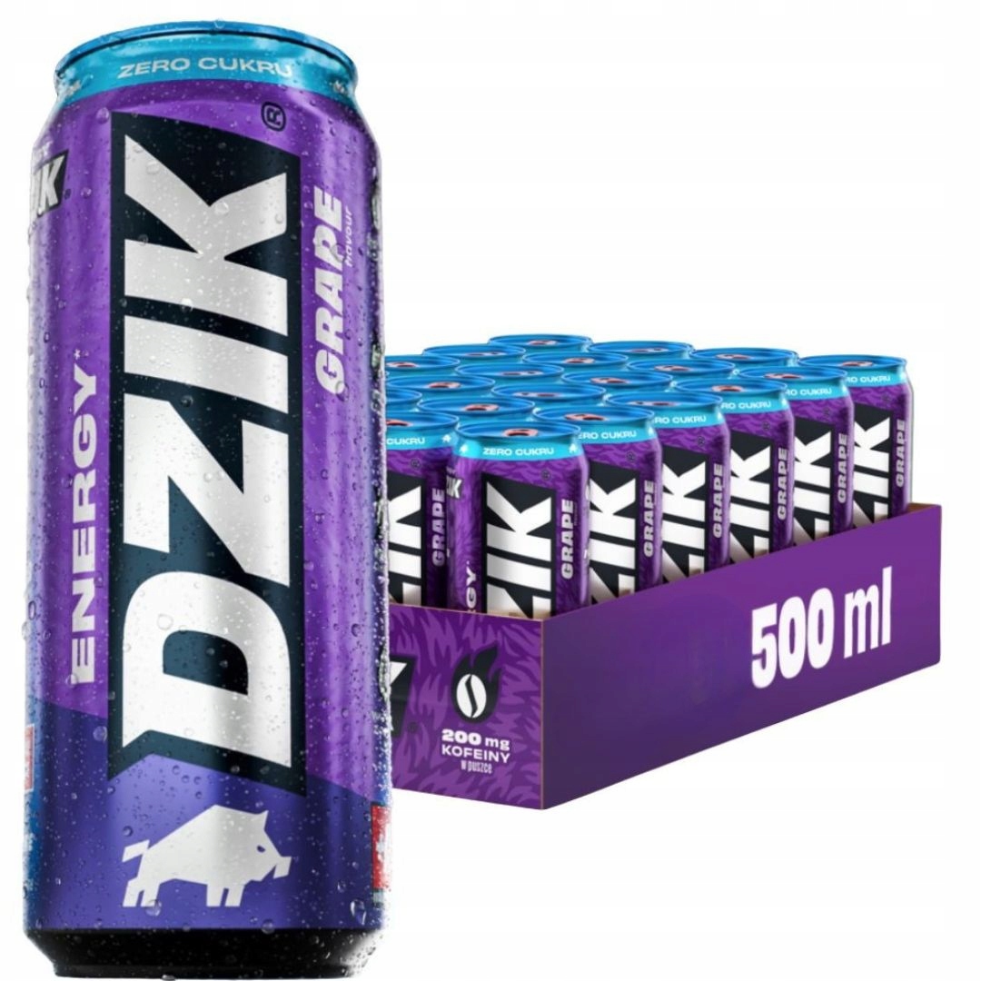Wk Dzik Energy 500 ml Napój energetyczny Energetyk 0 kalorii 0 cukru koks