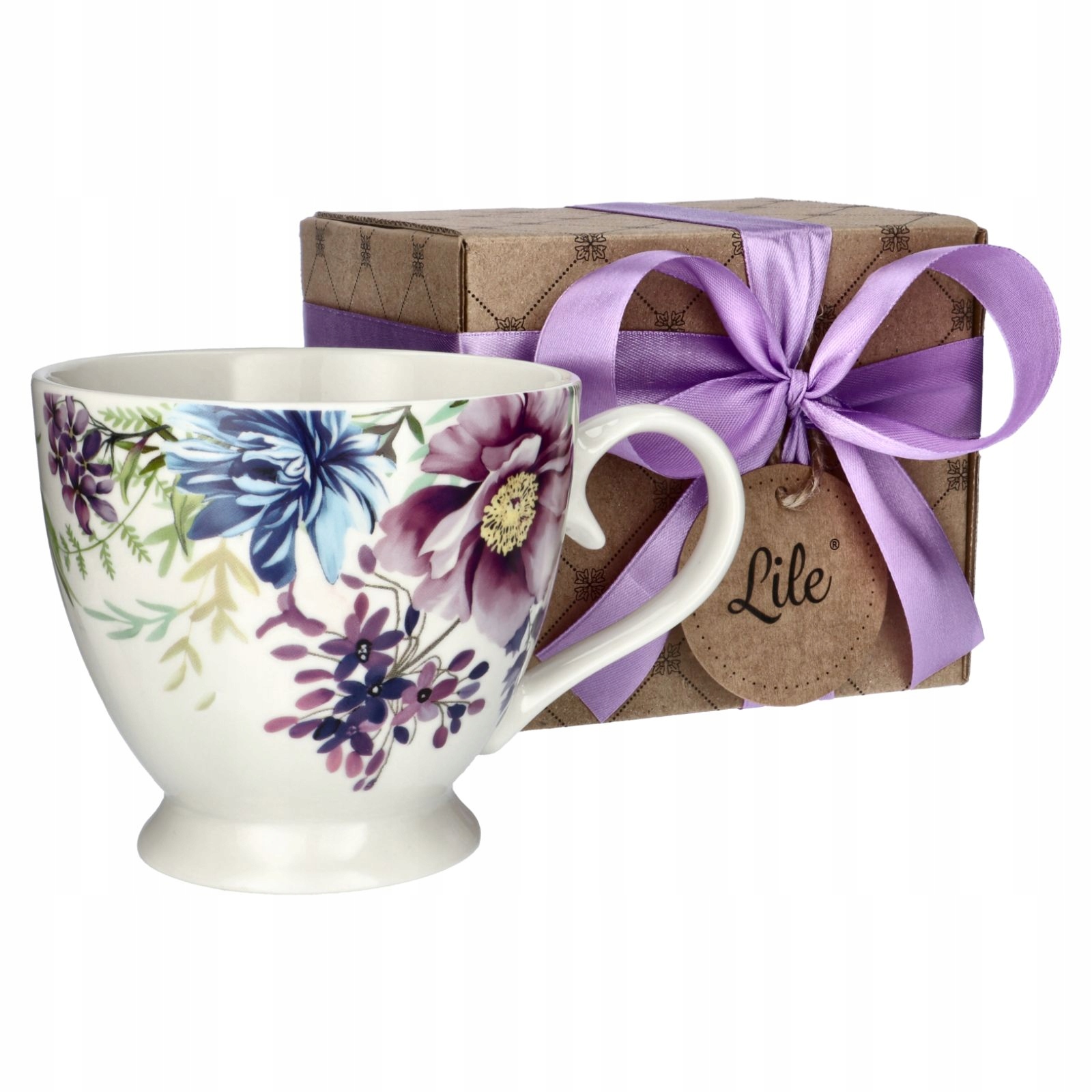 

Filiżanka do kawy porcelanowa kwiaty 345ml