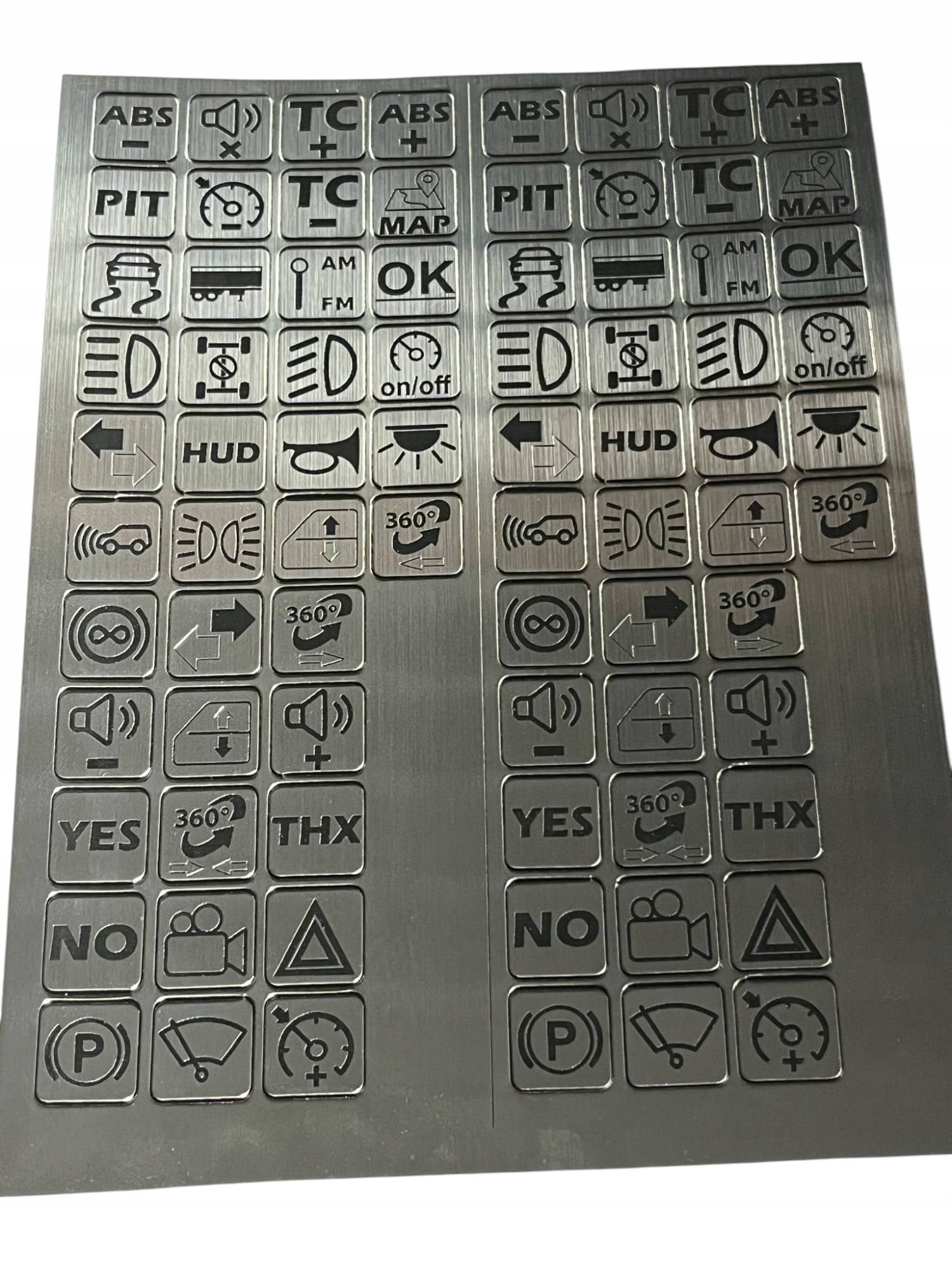 Tabliczka opisowa opisówka laminat button box simracing panel sterowania