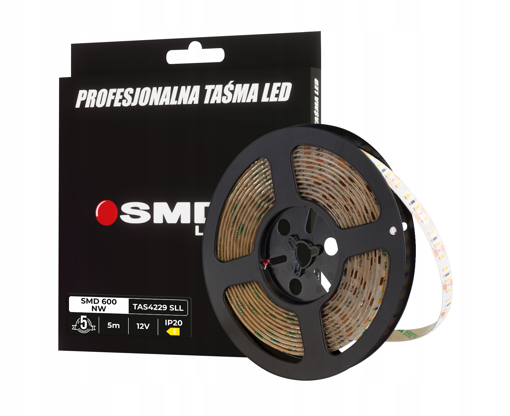 Taśma Led 600 SMD2835 Nw IP65 5M Smd LEDline3Y Pro 12W/m