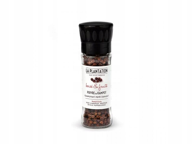 Levně Cape Herb & Spice Kampotský pepř červený, mlýnek 60g, La Plantation